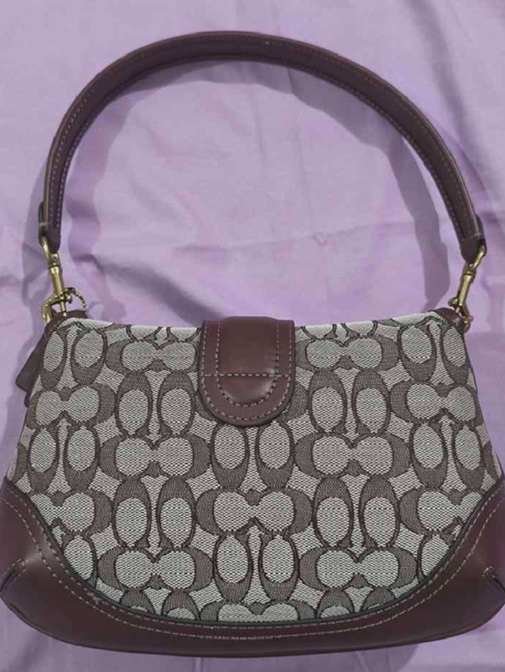 Coach Jacquard Vintage Underarm Bag - Picture 2 of 8